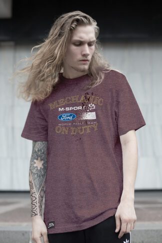 M-Sport Men's Mechanic on Duty T-Shirt - Choc Melange