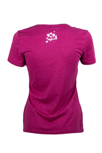 M-Sport Ladies Scoop Neck #Msporters Street Legal SS Tee - Burgundy Melange - Image 3