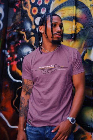 M-Sport Men's "Evaluation Track" T-Shirt - Mauve Melange