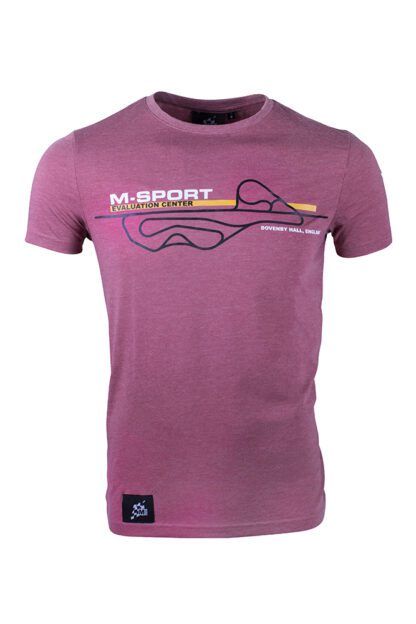 M-Sport Men's "Evaluation Track" T-Shirt - Mauve Melange - Image 2