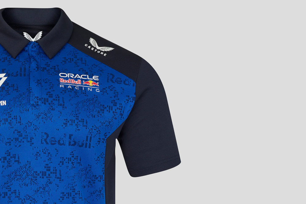 Oracle Red Bull Racing Polo Shirt Driver Max Verstappen - Night Sky / Surf - Image 4