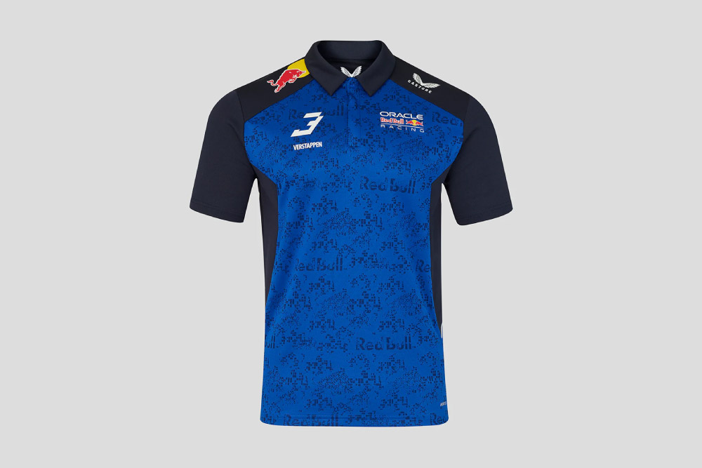 Oracle Red Bull Racing Polo Shirt Driver Max Verstappen - Night Sky / Surf